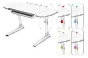 Mayer - PROFI 3 32W3 58TW fehér íróasztal, színes kiegészítőkkel