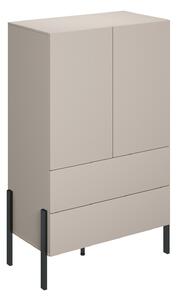 Könyvespolc Etsore 106, Fiókokkal, Ajtókkal, Zárt, Laminált forgácslap, 150x90x50cm, Kasmír