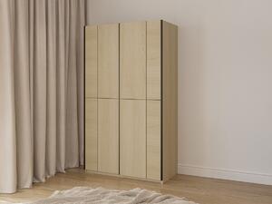 Gardróbszekrény Austin 369, Laminált forgácslap, 210x120x60cm, Tölgy