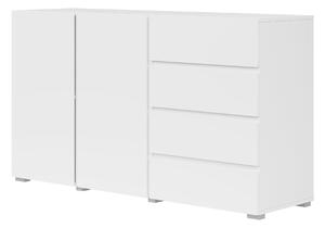 Komód Elbleve 101, Laminált forgácslap, 78x138x40cm, Fehér