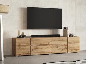 TV-állvány Elbleve 100, Laminált forgácslap, 48x195x40cm, Wotan tölgy