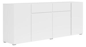 Komód Elbleve 103, Laminált forgácslap, 78x195x40cm, Fehér