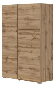 Könyvespolc Elbleve 102, Ajtókkal, Zárt, Laminált forgácslap, 139x92x40cm, Wotan tölgy