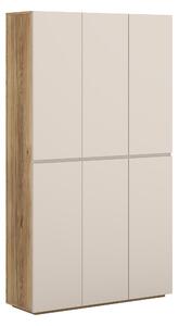 Könyvespolc Alsono 104, Ajtókkal, Zárt, Laminált forgácslap, 184x105x34cm, Tölgy, Kasmír