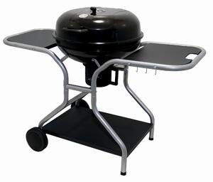 KLUGMEISTER KY22020T faszenes grillsütő, acél anyagból, fedővel és kerekekkel, főzési magasság 78 cm, méretek 133x67x98 cm