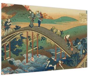 Kép - Katsushika Hokusai, Ariwara no Narihirafrom the series One Hundred, Poems Explained by the Nurse (Hyakunin isshu uba ga etoki), reprodukciók (90x60 cm)