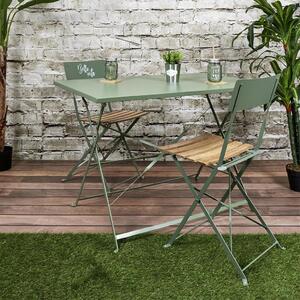 Összecsukható kerti szék, zöld, fa - BELLA VITA