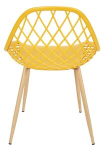 Kültéri műanyag szék, sárga - MAILLE