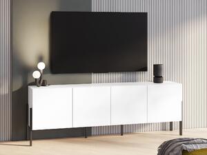TV-állvány Etsore 100, Laminált forgácslap, 70x200x40cm, Fehér
