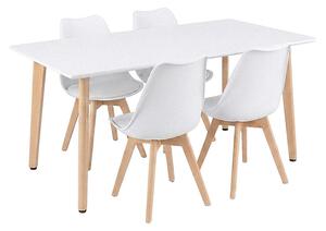 Leziter Silla 150 4+1 étkező garnitúra fehér-fehér