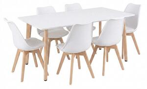 Leziter Silla 150 6+1 étkező garnitúra fehér-fehér