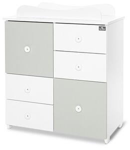 Lorelli Cupboard pelenkázó komód - White &amp; Milky Green ÚJ
