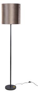 Állólámpa fekete színű, barna bársony lámpabúrával, 40 cm - Simplo