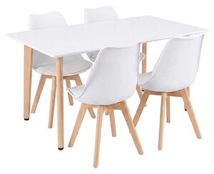 Leziter Silla 120 4+1 étkező garnitúra fehér-fehér