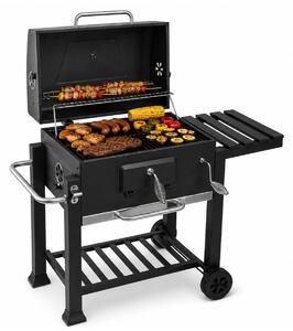Pepita faszenes BBQ Grill oldalasztallal - Fekete