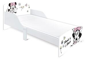 Minnie Mouse gyermekfaágy 77×143×60 cm – 70×140 cm-es matracra való rácsos alappal, WD17779