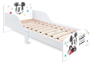 Mickey Mouse gyermekfaágy 77×143×60 cm – 70×140 cm-es matracra való rácsos alvófelülettel, WD17780