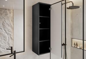 DAKARI függő fürdőszoba szekrény, 30x100x30, fekete