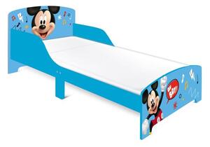 Mickey Mouse gyermekfaágy 77×143×60 cm – 70×140 cm-es matracra való rácsos alvófelülettel, WD17778