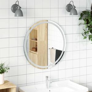 VidaXL Fürdőszobai tükör LED világítással, átlátszó, Ø 70 cm, edzett üveg