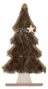 LUSH dekoratív karácsonyfa szőrmével 28 cm - többféle színben Termék színe: Sötétszürke