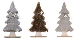 LUSH dekoratív karácsonyfa szőrmével 28 cm - többféle színben Termék színe: Világosszürke