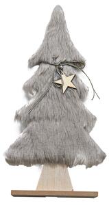 LUSH dekoratív karácsonyfa szőrmével 41 cm - többféle színben Termék színe: Sötétszürke