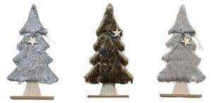 LUSH dekoratív karácsonyfa szőrmével 41 cm - többféle színben Termék színe: Barna
