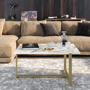 Hanah Home Dohányzóasztal Arany Fehér Merideths - Arany