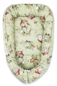 Baby Shop babafészek 70x93 cm - zöld béka