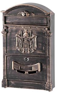 Postaláda ALU, alumínium, antique bronze, 25,5 x 9 x 41 cm