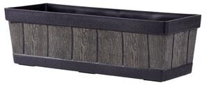 Virágcserép Strend Pro Woodeff, 15 x 47 x 17 cm, natúr, fa hatás