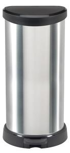 Kosár Curver® DECO BIN 40L, ezüst/fekete, szemétre