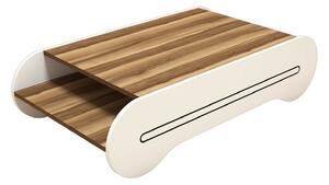 Hanah Home Dohányzóasztal Dió Fehér Cool - Dió, Fehér