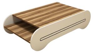 Hanah Home Coffee Table Walnut Cream Cool - Walnut, Cream