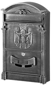 Postaláda ALU, alumínium, antique silver, 25,5 x 9 x 41 cm