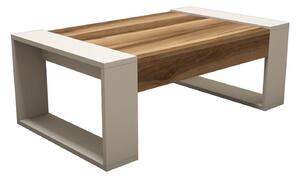 Hanah Home Dohányzóasztal Walnut Cream Venüs - Walnut, Cream