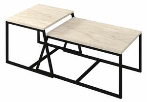 Hanah Home Coffee Table Travertine Minimal - Travertine