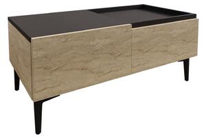 Hanah Home Coffee Table Travertine Anthracite Mia - Travertine, Anthracite