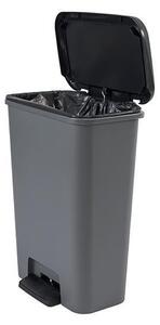 Szemetes Curver® COMPATTA BIN, 50 liter, 29.4x49.6x62 cm, fekete/szürke, pedálos