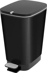 Szemetes KIS Chic Bin M, 35 liter, matt fekete, 40,5x26,5x45 cm, pedálos