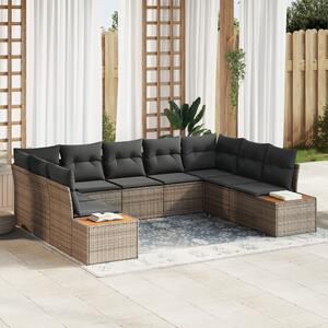 Kerti Kanapé Szett párnával tárolóval 5 pcs Szürke Polyrattan