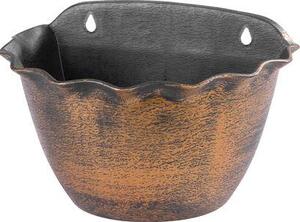 Virágcserép Strend Pro Wave, 26x18 cm, arany, fémes hatású, függő