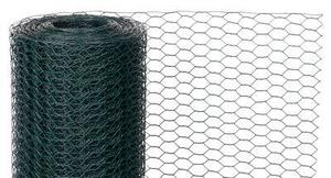 Kerítés GARDEN HEX PVC 1000/16/0,9 mm, zöld, RAL 6005, hatszögletű, állattartó, csomag 10 m