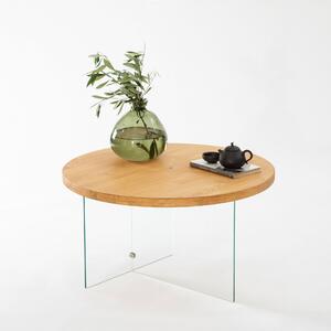 Hanah Home Dohányzóasztal Transparent Oak Serenity - Átlátszó, Tölgy