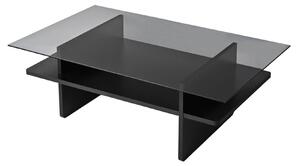 Hanah Home Coffee Table Black Fume Saga téglalap alakú dohányzóasztal - fekete, Fume