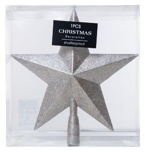 Pezsgő glitteres csúcsdísz 28.5 cm