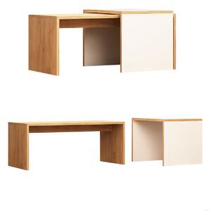Hanah Home Coffee Table Oak White Nuguso