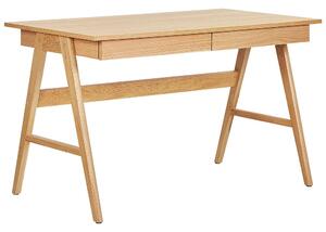 Íróasztal SHESLAY Világosbarna 120 cm 70 cm fiókokkal