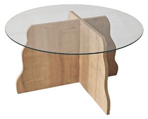 Hanah Home Dohányzóasztal Sapphire Oak Transparent Butterfly - Sapphire Oak, Transparent